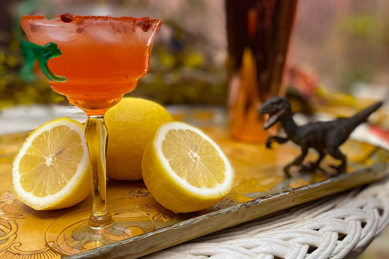 A lifestyle image of the Velociraptor Cocktail